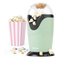 Aparat popcorn cu aer cald Petra, 1200 W, design retro, verde antiq