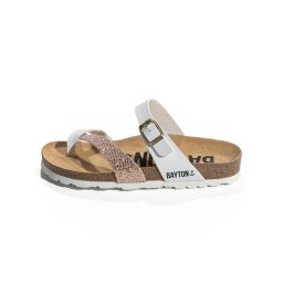 Bayton Flip-flops 'Diane' auriu / negru / alb