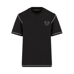 True Religion Tricou negru / alb