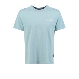 Key Largo Tricou 'VIVE LA VIDA' albastru / alb