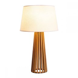 Veioza Slatted QN-SLATTED-TL-TEAK, 1xE27, H66cm, lemn de tec