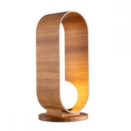 Veioza Sfera QN-SFERA-TL-L-TEAK, 1xE27, H53cm, lemn de tec
