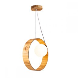 Pendul Sfera QN-SFERA-1P-TEAK, 1xE27, D35cm, lemn de tec