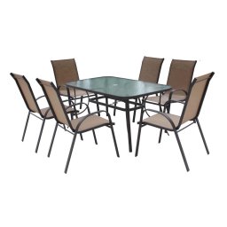 Set mobilier gradina Heinner Alegria 7 piese, masa + scaune STSM008