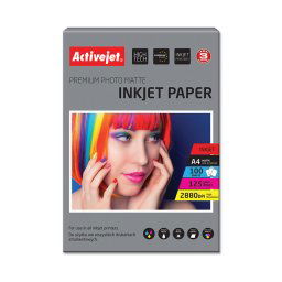 Hartie foto Activejet AP4-125M100 matt photo paper for ink printers; A4; 100 pcs