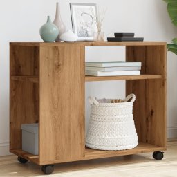 Masa laterala roti stejar artizanal 70x35x60 cm lemn prelucrat GartenMobel Dekor