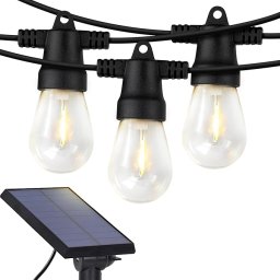 Ghirlanda 6.5m cu 10 becuri lumina calda si panou solar 5V 1.2W