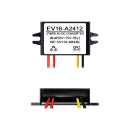 Convertor tensiune AC/DC 14-28V la 12V DC 1.5A, pentru camere pe distanțe lungi, OEM EV18-A2412