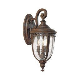 Aplică de exterior Feiss FE-EB2-M-BRB ENGLISH BRIDLE 3xE14/60W/230V IP44