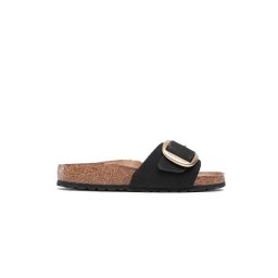 BIRKENSTOCK Sandale Leather Madrid Big Buckle Lenb Narrow 1023373 black