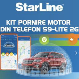 Kit pornire motor Audi A4 B7 2001-2007, aplicatie telefon 2G (montaj inclus) - Starline S9 2G CarStore Technology