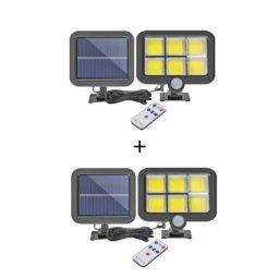Set 2 x Proiectoare Solare cu Panou Separat Si Senzor de Miscare + Telecomanda +cadou surpriza