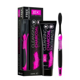 Xoc Pasta de dinti 100 ml +Periuta de dinti Cleansing Charcoal