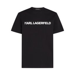 Karl Lagerfeld Tricou negru / alb