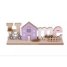 Decor din lemn cu inscripția „Home" - 30 x 12 cm