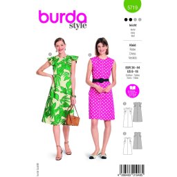 Tipar de croitorie rochie de vara, in 2 variante, multi-masura 34-44, Burda Style 5719