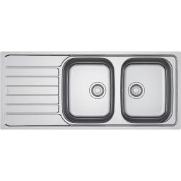 Chiuveta inox Franke SKX 621 ST, dreptunghiulara, 2 cuva si picurator pe partea stanga, 116x50x14 cm, adancime cuva 14 cm, Inox lucios, 101.0712.333