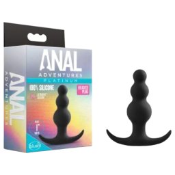 Anal Adventures Platinum - dop anal cu mărgele (negru)