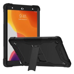 Husa + folie tableta iPad 10.2 (2019/2020/2021), Antisoc si Anti-zgarieturi, Techsuit Rugged TabShell, negru