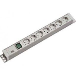 Prelungitor Prelungitor Bachmann PDU 19, 1U, 7 prize schuko, cu intrerupator, impamantare, cablu alimentare 2m cu conector