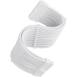 SilverStone power supply extension cable SST-PP07E-MBW-V2, 24pin ATX (white, 30cm)