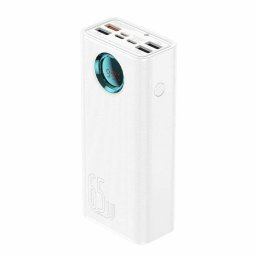 Baterie externa Baterie externa Baseus Amblight Digital Display, 26.800 mAh, Incarcare rapida, 65W, cablu USB-C la USB-C inclus Alb