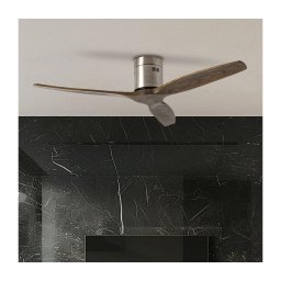 ZEVENTI - Ventilator de tavan SPELLO Wi-Fi Tuya, crom/stejar + telecomandă