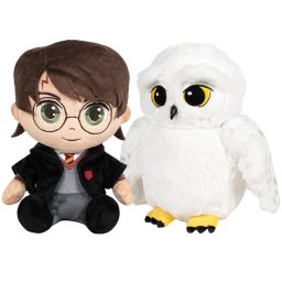 Set 2 jucarii de plus harry potter si hedwig, 16 cm