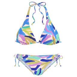 s.Oliver Costum de baie două piese albastru / galben / roz / alb