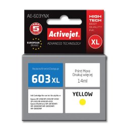 Activejet AE-603YNX ink for Epson printer, Epson 603XL T03A44 replacement; Supreme; 14 ml; yellow