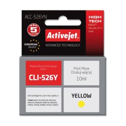 Activejet ACC_526YN ink for Canon printer; Canon CLI-526Y replacement; Supreme; 10 ml; yellow
