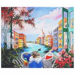 Tablou B27-31540 Goblen Diamante rotunde, 50 x 40 cm, Peisaj in Venetia