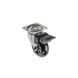 Rotile silicon BRASIL, 360° (Culoare: Negru, Diametru: Ø 50 mm, Cu blocare: Da)