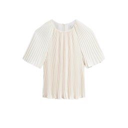 TED BAKER Top Agara Pleated Short Sleeve 279280 ivory