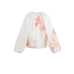TED BAKER Bluză Eriana Organza Puff Sleeve 279199 ivory