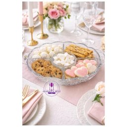 Platou oval cristal Bohemia compartimentat 40.5 cm