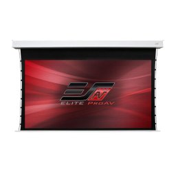 Ecran proiectie electric 298 x168 cm incastrabil in tavan tensionat Evanesce Tab-Tension Series format 16:9