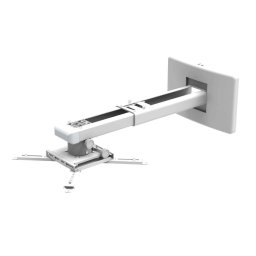 Suport videoproiector de perete Blackmount CT-PRB-11S, distanta perete-proiector 450-670mm, max.10kg, alb
