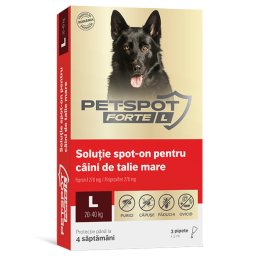 Pet Spot Forte Caini L (20-40 kg), 3 pipete