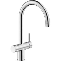 Baterie de bucatarie Nobili Sorgente Frizza & Bolle LV0K133/AIOIX, apa filtrata, apa clocotita si carbogazoasa, conectivitate WiFi, Inox periat
