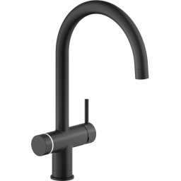 Baterie de bucatarie Nobili Sorgente Frizza & Bolle LV0K133/AIOBM, apa filtrata, apa clocotita si carbogazoasa, conectivitate WiFi, Negru mat