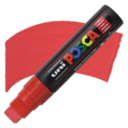Marker UNI Posca PC-17K, varf tesit, 15.0mm, rosu