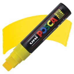 Marker UNI Posca PC-17K, varf tesit, 15.0mm, galben