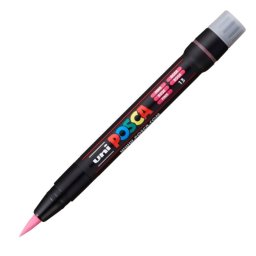 Marker UNI Posca Brush PCF-350, varf pensula, 1.0-10.0mm, roz