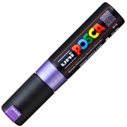 Marker UNI Posca PC-8K, varf tesit, 8.0mm, violet metalizat