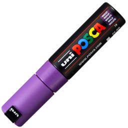 Marker UNI Posca PC-8K, varf tesit, 8.0mm, violet