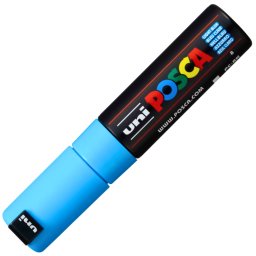 Marker UNI Posca PC-8K, varf tesit, 8.0mm, bleu