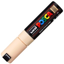 Marker UNI Posca PC-8K, varf tesit, 8.0mm, bej
