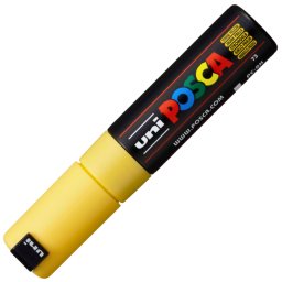 Marker UNI Posca PC-8K, varf tesit, 8.0mm, galben pal