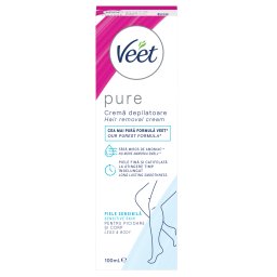 Crema Depilatoare Veet Pure pentru Piele Sensibila, 100 ml